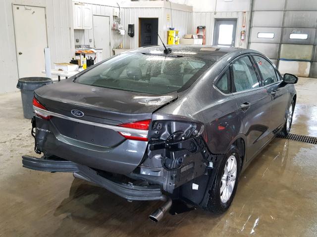 3FA6P0G78HR326445 - 2017 FORD FUSION S CHARCOAL photo 4
