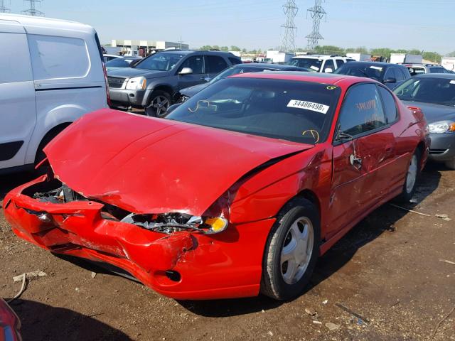 2G1WX12K339410191 - 2003 CHEVROLET MONTE CARL RED photo 2