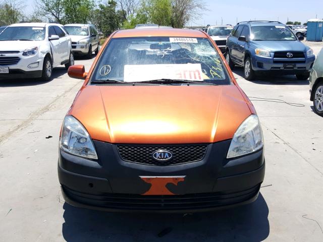 KNADE243196537597 - 2009 KIA RIO 5 SX ORANGE photo 9