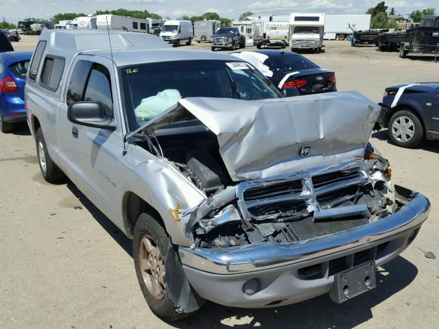 1B7GL22X71S124977 - 2001 DODGE DAKOTA SILVER photo 1