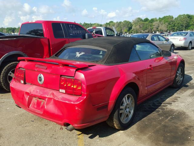 1ZVFT85H775214735 - 2007 FORD MUSTANG GT RED photo 4