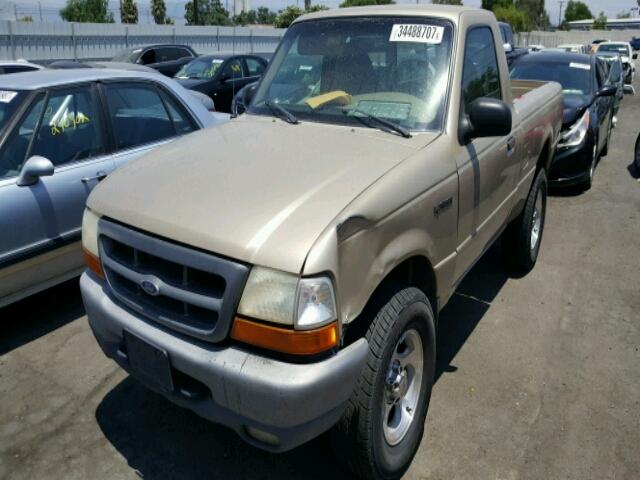 1FTYR10V7YPB30628 - 2000 FORD RANGER TAN photo 2