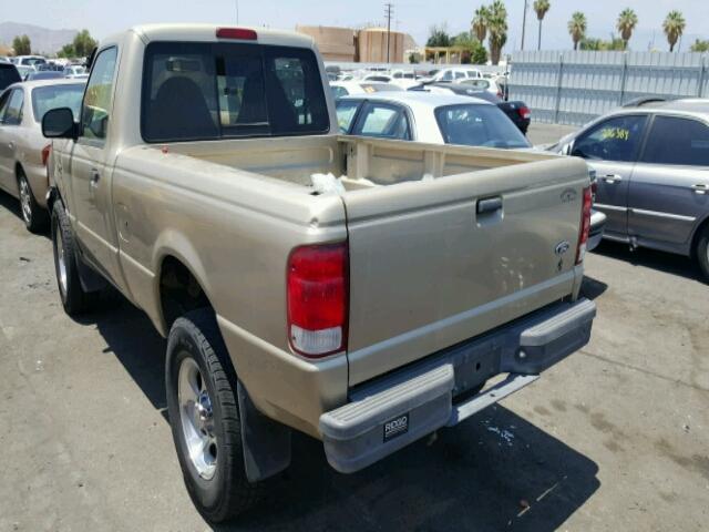 1FTYR10V7YPB30628 - 2000 FORD RANGER TAN photo 3