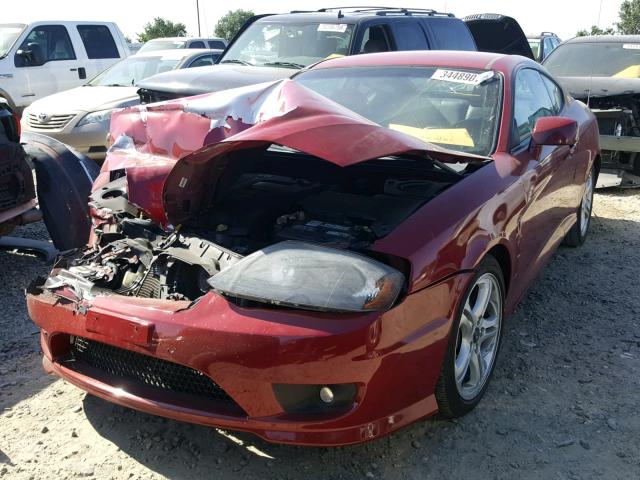 KMHHN65F26U228938 - 2006 HYUNDAI TIBURON GT MAROON photo 2