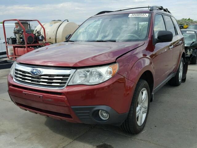 JF2SH6DC8AH803894 - 2010 SUBARU FORESTER 2 MAROON photo 2