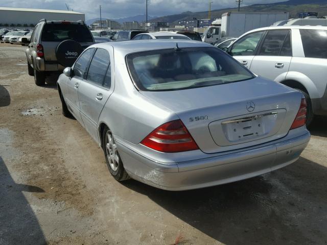 WDBNG70J42A301496 - 2002 MERCEDES-BENZ S 430 SILVER photo 3