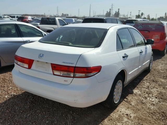 1HGCM56184A005219 - 2004 HONDA ACCORD DX WHITE photo 4