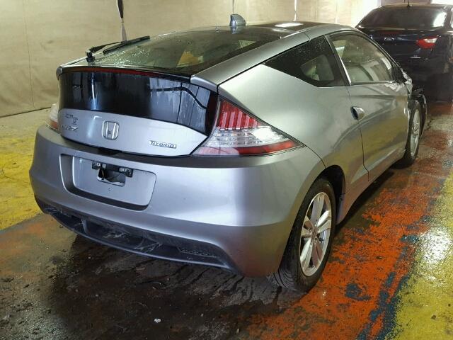 JHMZF1D65CS004319 - 2012 HONDA CR-Z EX SILVER photo 4