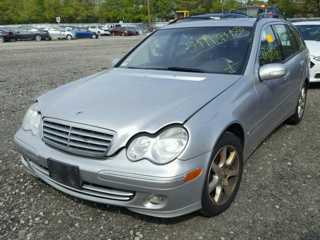 WDBRH81J75F656723 - 2005 MERCEDES-BENZ C 240 SPOR SILVER photo 2