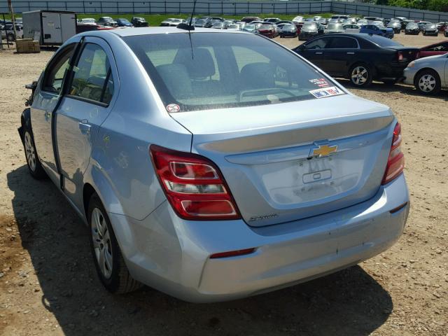 1G1JB5SH9H4126594 - 2017 CHEVROLET SONIC LS 青绿色 照片 3