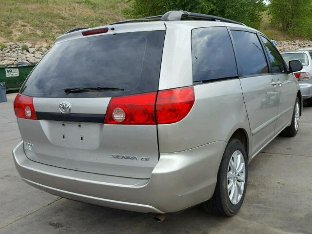 5TDZK23C47S066822 - 2007 TOYOTA SIENNA CE GRAY photo 4