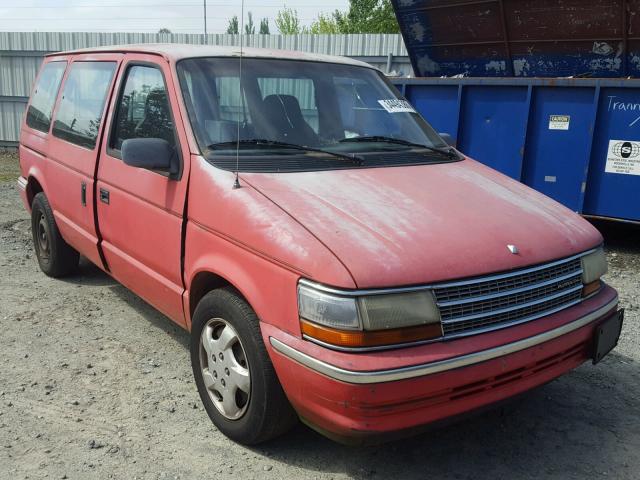 2P4GH4531MR327032 - 1991 PLYMOUTH VOYAGER SE RED photo 1