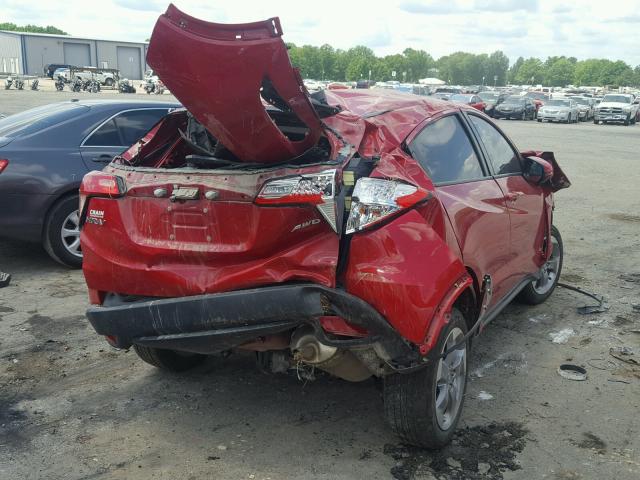 3CZRU6H52GM759281 - 2016 HONDA HR-V EX RED photo 4