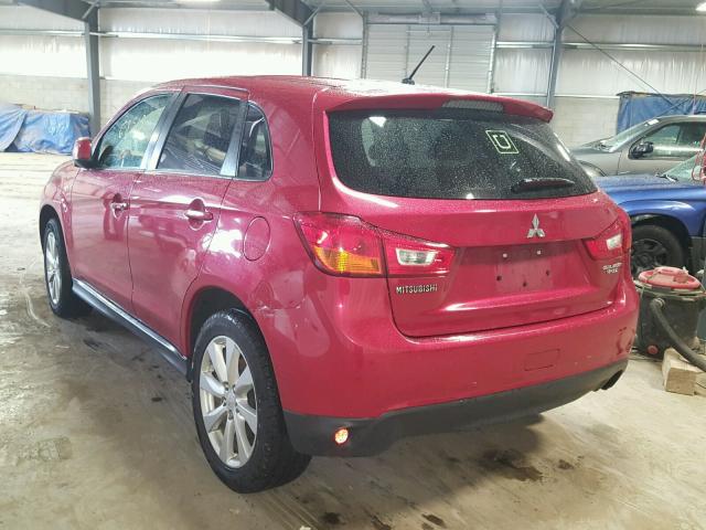 4A4AP3AU5FE042803 - 2015 MITSUBISHI OUTLANDER MAROON photo 3