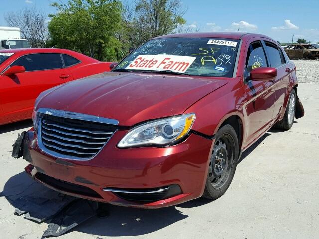 1C3CCBAB8EN123379 - 2014 CHRYSLER 200 LX MAROON photo 2