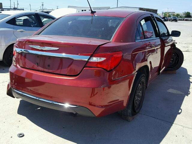 1C3CCBAB8EN123379 - 2014 CHRYSLER 200 LX MAROON photo 4