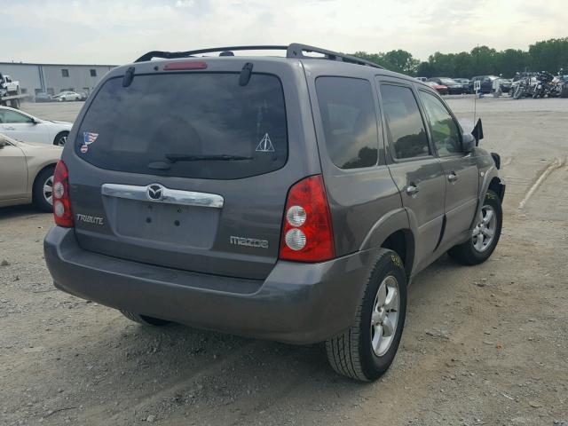 4F2CZ04196KM23825 - 2006 MAZDA TRIBUTE S GRAY photo 4