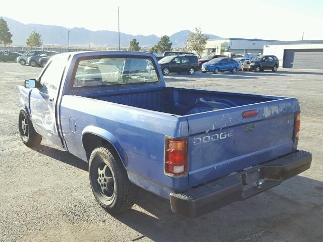 1B7FL26G6SW915002 - 1995 DODGE DAKOTA BLUE photo 3