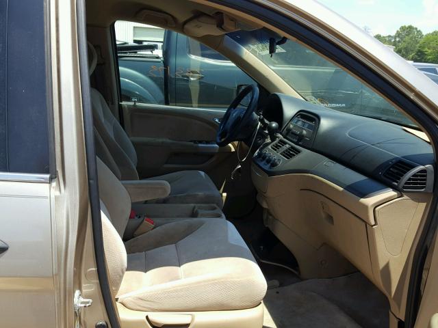 5FNRL38267B001655 - 2007 HONDA ODYSSEY LX GOLD photo 5