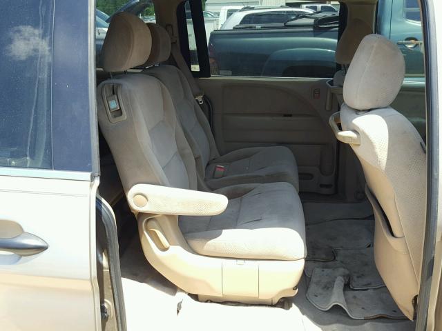 5FNRL38267B001655 - 2007 HONDA ODYSSEY LX GOLD photo 6