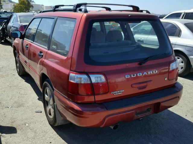 JF1SF65691H722468 - 2001 SUBARU FORESTER S RED photo 3
