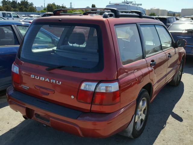 JF1SF65691H722468 - 2001 SUBARU FORESTER S RED photo 4
