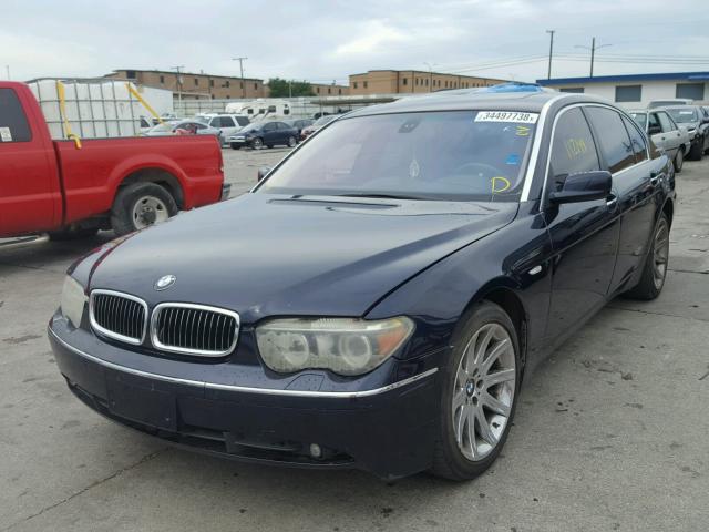 WBAGN63545DS58335 - 2005 BMW 745 LI BLUE photo 2