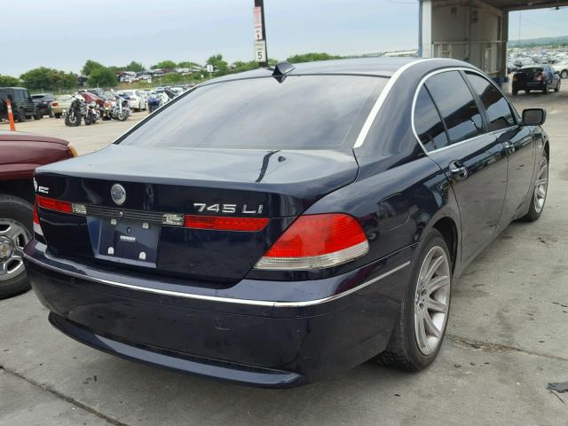 WBAGN63545DS58335 - 2005 BMW 745 LI BLUE photo 4