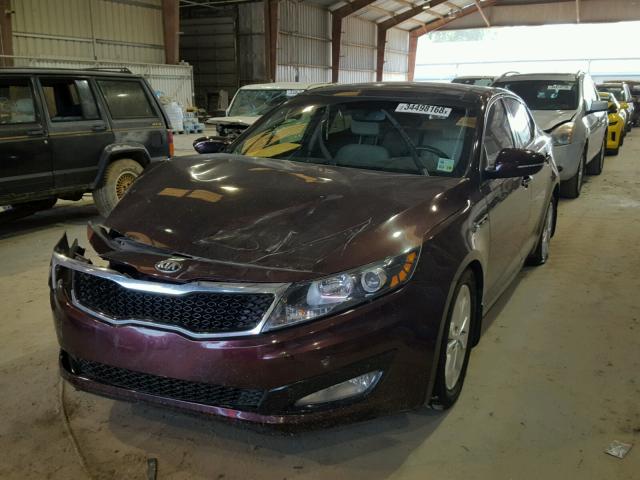 5XXGN4A75DG144151 - 2013 KIA OPTIMA EX MAROON photo 2