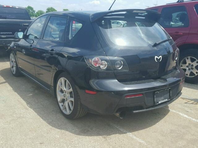 JM1BK34L681154632 - 2008 MAZDA SPEED 3 BLACK photo 3