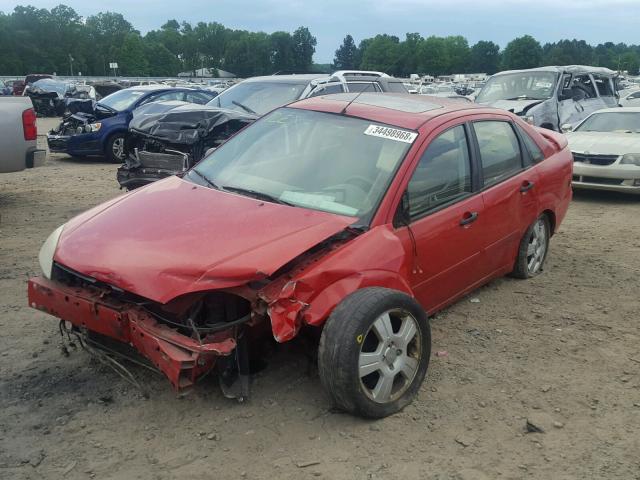 1FAFP34N56W111426 - 2006 FORD FOCUS ZX4 RED photo 2