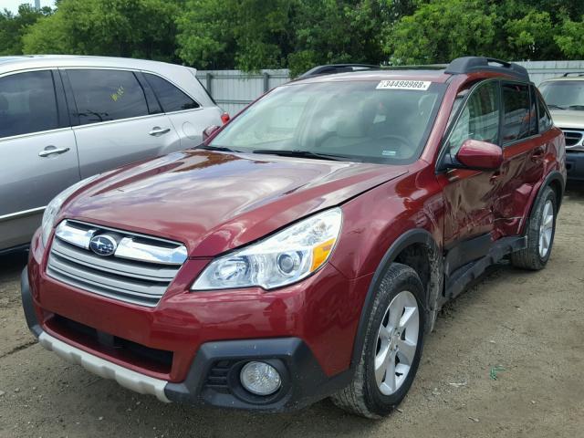 4S4BRCNCXE3222808 - 2014 SUBARU OUTBACK 2. RED photo 2