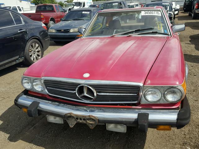 WDBBA45A0EA012003 - 1984 MERCEDES-BENZ 380 SL RED photo 9