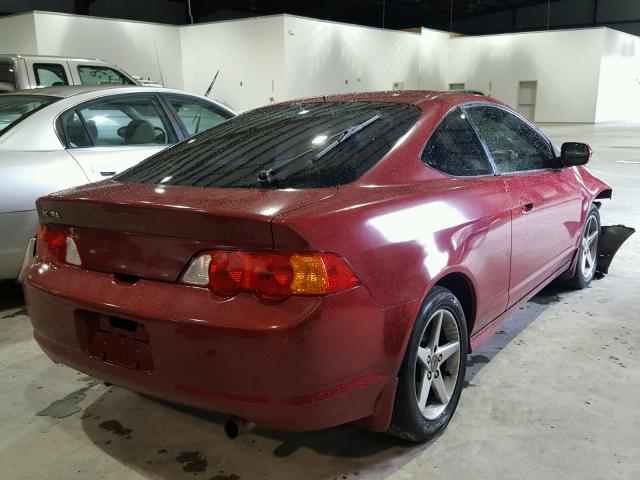 JH4DC54842C033802 - 2002 ACURA RSX RED photo 4