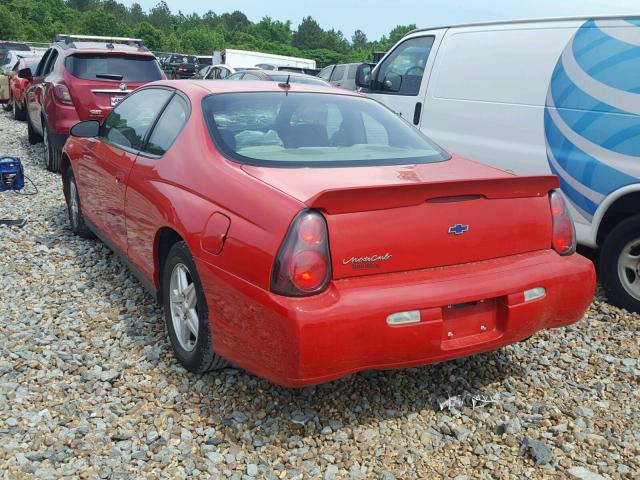 2G1WW12E659316824 - 2005 CHEVROLET MONTE CARL 红色 照片 3
