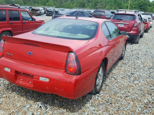2G1WW12E659316824 - 2005 CHEVROLET MONTE CARL 红色 照片 4