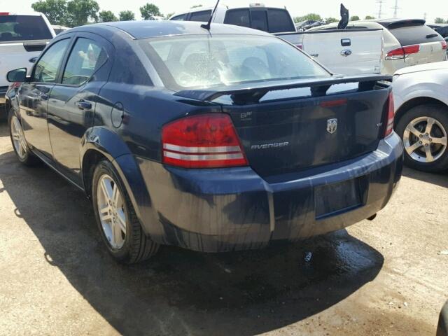 1B3LC56K08N155125 - 2008 DODGE AVENGER SX BLUE photo 3