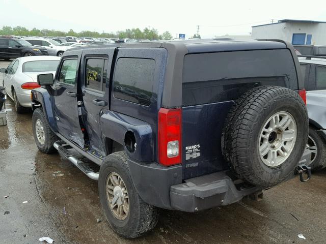 5GTDN13E478177235 - 2007 HUMMER H3 BLUE photo 3