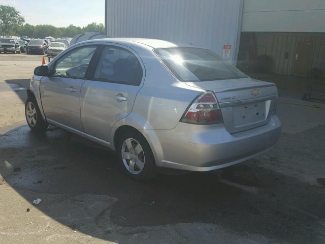 KL1TD5DE3BB184045 - 2011 CHEVROLET AVEO LS SILVER photo 3