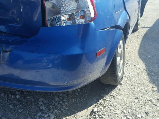 KL1TD52605B378760 - 2005 CHEVROLET AVEO BASE Көк фото 10