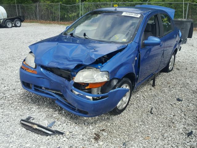 KL1TD52605B378760 - 2005 CHEVROLET AVEO BASE Көк фото 2