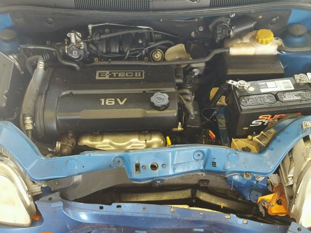 KL1TD52605B378760 - 2005 CHEVROLET AVEO BASE Көк фото 7