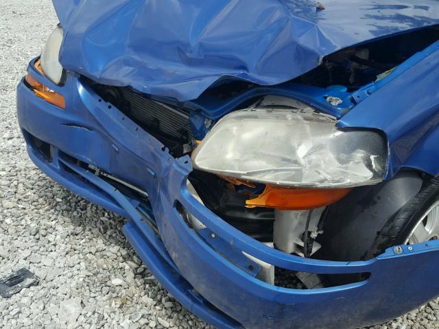 KL1TD52605B378760 - 2005 CHEVROLET AVEO BASE Көк фото 9