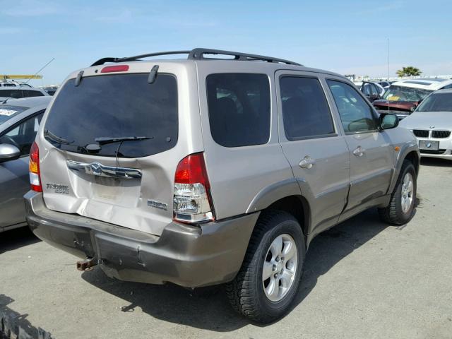 4F2CU08182KM00121 - 2002 MAZDA TRIBUTE LX TAN photo 4