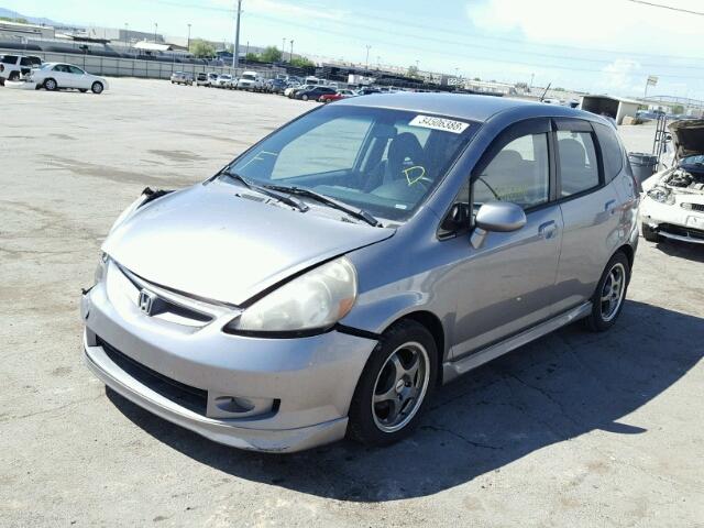 JHMGD37607S003718 - 2007 HONDA FIT S SILVER photo 2