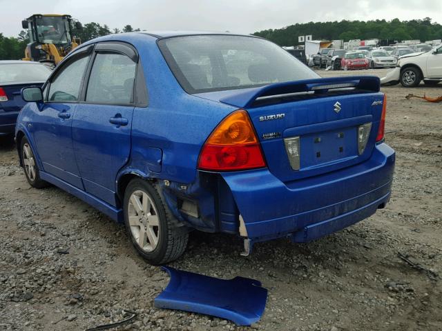 JS2RA61S755250049 - 2005 SUZUKI AERIO S BLUE photo 3