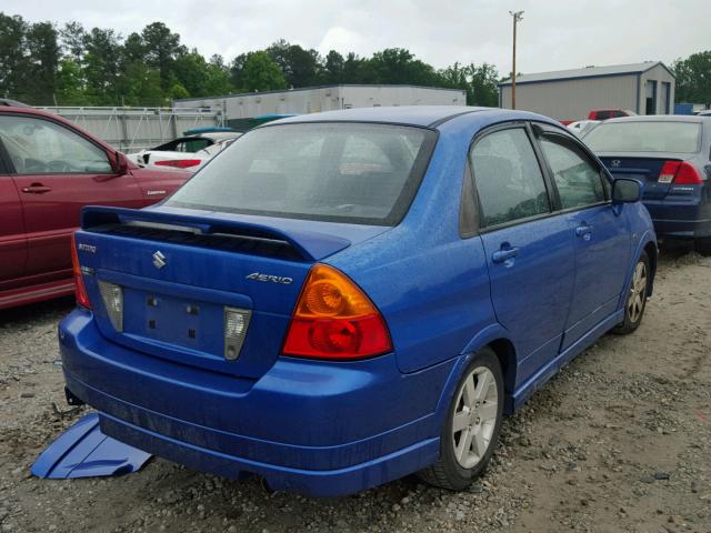 JS2RA61S755250049 - 2005 SUZUKI AERIO S BLUE photo 4