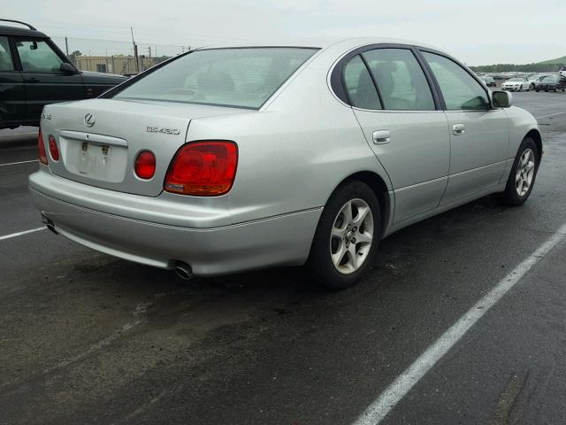 JT8BL69S110006767 - 2001 LEXUS GS 430 SILVER photo 4