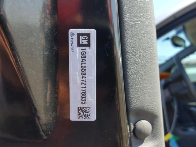 1G8AL55B47Z176035 - 2007 SATURN ION LEVEL ვერცხლისფერი ფოტო 10