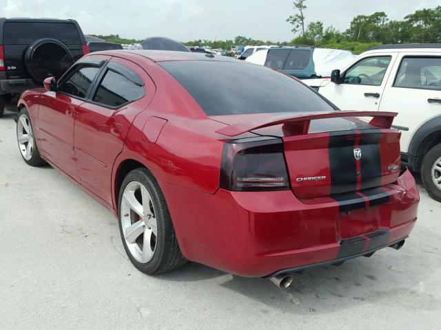 2B3KA73W96H333916 - 2006 DODGE CHARGER SR RED photo 3